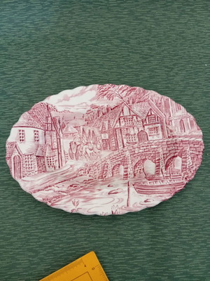 Vintage English oval plate used