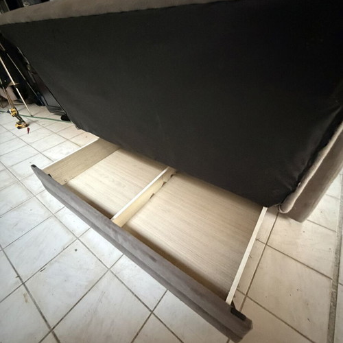Sofa bed with storage used