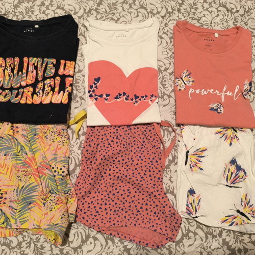 Summer clothing sets for girl 8-9 years like new, 3 cotton sets