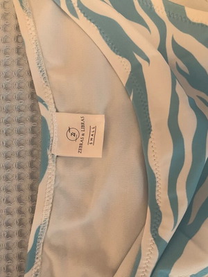 Zebras & Libras bikini new, white and blue