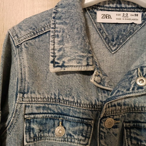 Zara kids denim jacket like new, size 98 cm, light blue