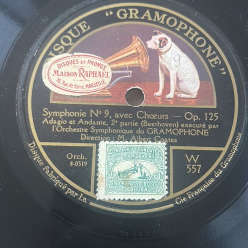 Beethoven 9th Symphony gramophone record used, classical