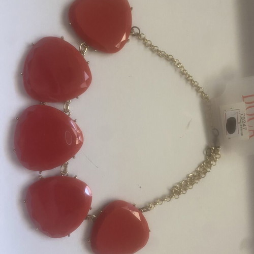 Doca women's necklace new, red color
