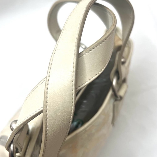 Lamarthe beige cloth/leather handbag used