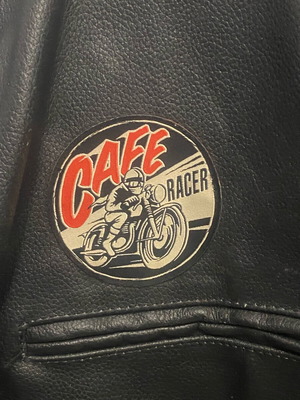 Leather motorcycle jacket men's XL like new, black