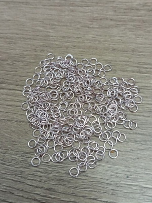 Aluminum rings 5mm shiny silver, new, pack of 265