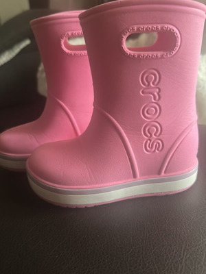 Crocs παιδικά μπότες μεταχειρισμένες, νούμερα 24-25, ροζ