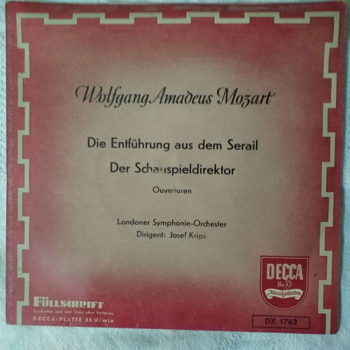Collectible 45 RPM records used, classical music, set of 3