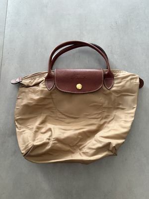 Longchamp Le Pliage small handbag, beige