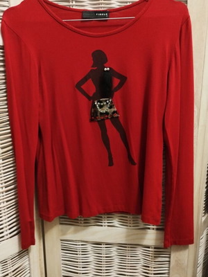 Fidelle blouse made of viscose red, like new, size S