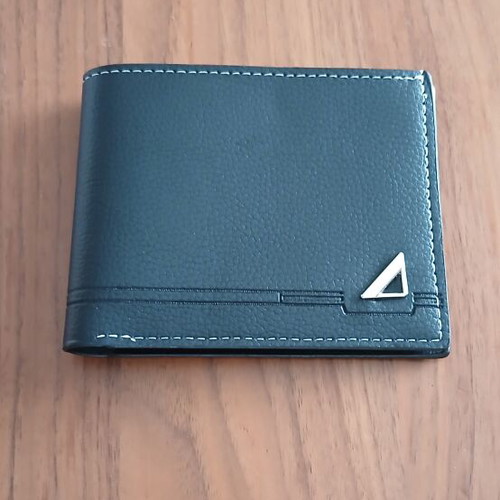 Men's wallet new, black, synthetic leather, large capacity