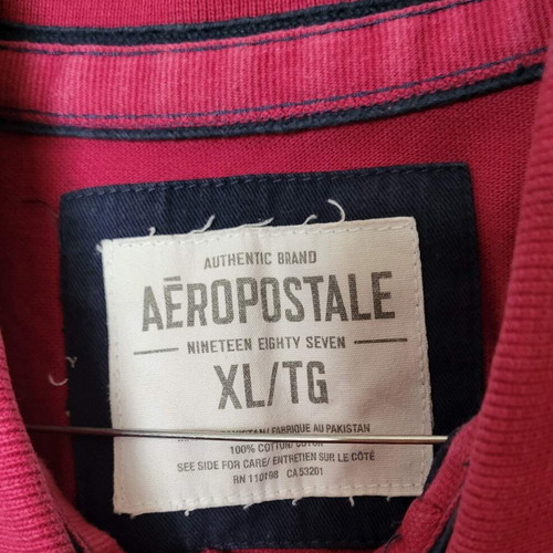 Aeropostale men's polo shirt xl used, deep fuchsia