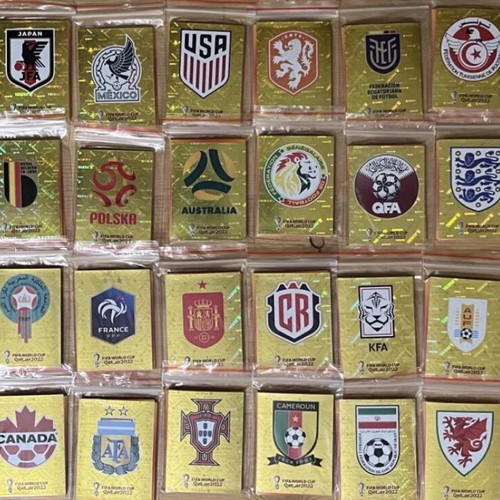 Panini Qatar 2022 Sticker Set with Sealed Pack and Metal Case