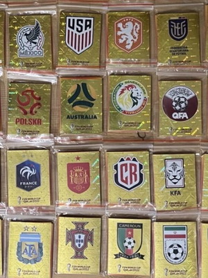 Panini Qatar 2022 Sticker Set with Sealed Pack and Metal Case