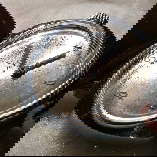 Vintage γερμανικό μηχανικό ρολόι Ruhla μεταχειρισμένο με δερμάτινο λουράκι