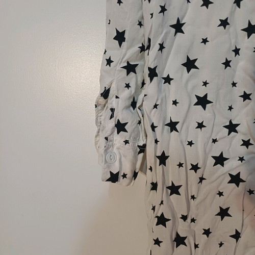 Shirt with pattern like new, size S-M, black and white
