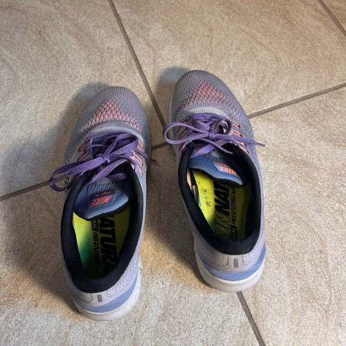 Nike Free 5.0 women's running shoes gray with purple like new