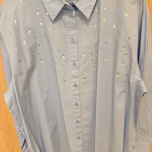 Zara blue shirt with stones used, size M