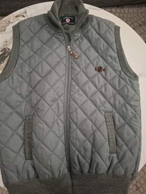 Berto Lucci men's quilted vest grey size XL like new
