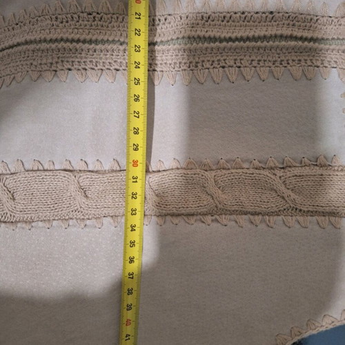 Beige suede-knit vest like new, size S/M