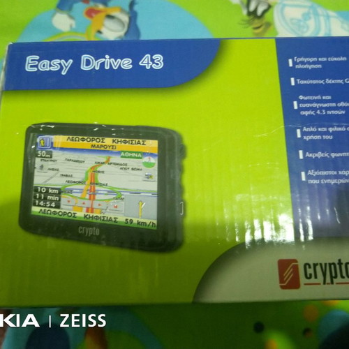 Crypto GPS used with suction cup, sticker, clip and car charger