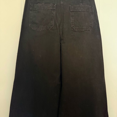 Mango black wide leg jeans like new