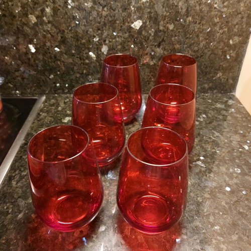 Ionia Bordeaux glass cups like new