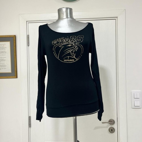 Killah Y2k Miss Sixty Cougars top used, size small, black and multicolor