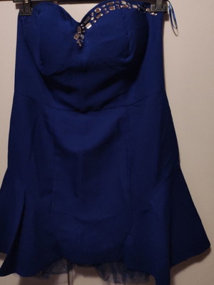Summer dress strapless blue electric new for formal occasions XL