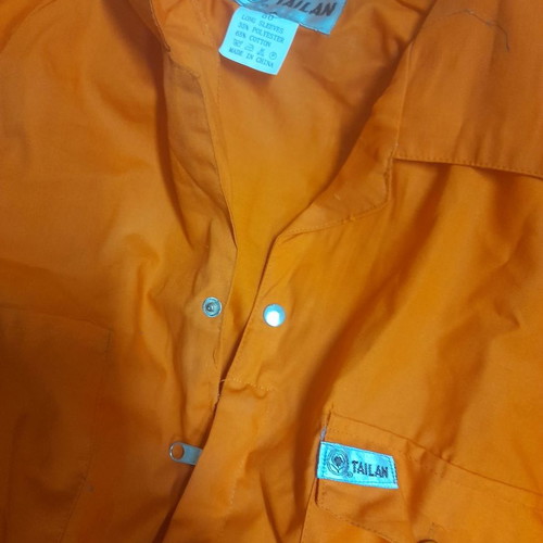 Tailan orange work coverall new, sizes 50,52,56,58