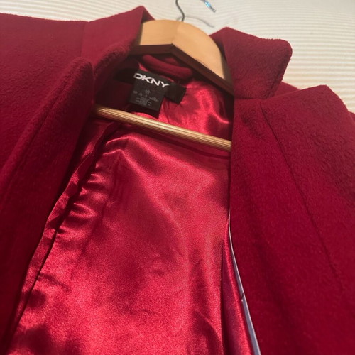DKNY red coat size XS like new with buttons