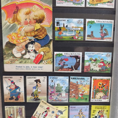 Disney collectible album with 220 stamps and 16 cards