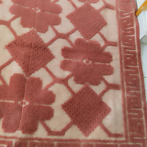 Handwoven Kouskousis rug new, 200x175 cm, burgundy