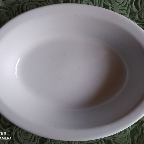 English Staffordshire antique serving platters used, set of 2