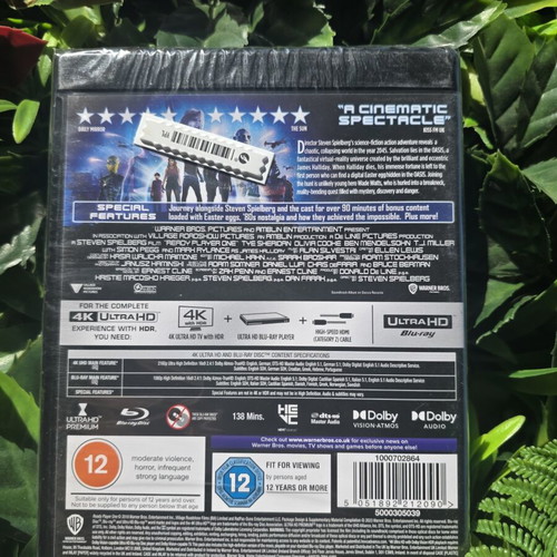 Ready Player One 4K Ultra HD + Blu-ray brand new, sci-fi