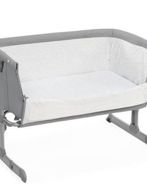 Next to Me Chicco gray cradle like new with mattress and carrying bag