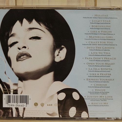 Madonna The Immaculate Collection CD like new, pop