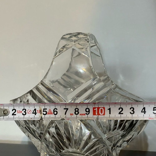 Crystal baskets collection like new, handmade cut crystal set of 4