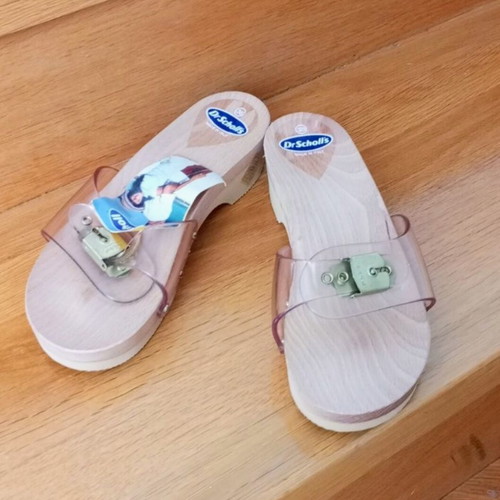 Dr Scholl slippers size 38, white beige