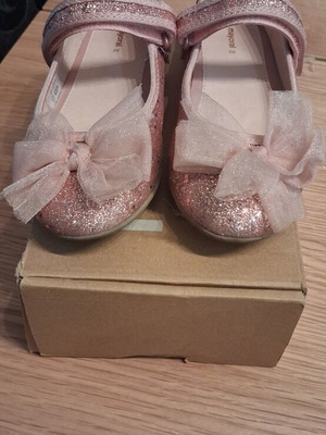 Mayoral pink glitter ballerinas with bow, size 30