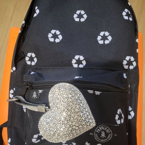 Parkland backpack new, black made from recycled plastic bottles