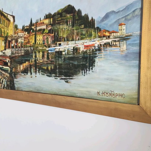 Oil painting by K. Kountouris used with new frame 100x70