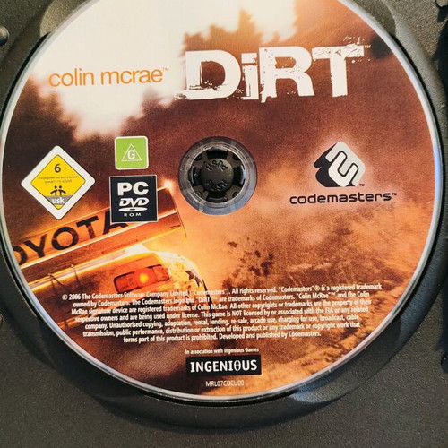 Colin McRae DiRT PC DVD used in very good condition