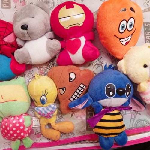 Plush keychains set of 9 assorted figures
