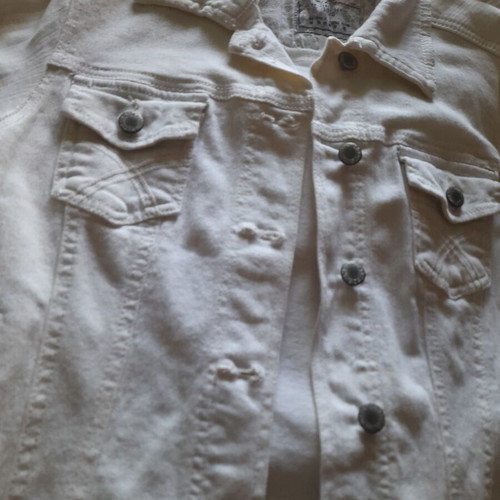 Country Romantic jean jacket μεταχειρισμένο, λευκό, μέγεθος S