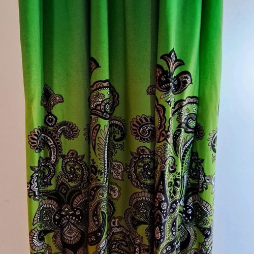 Maxi summer dress used, green, size M