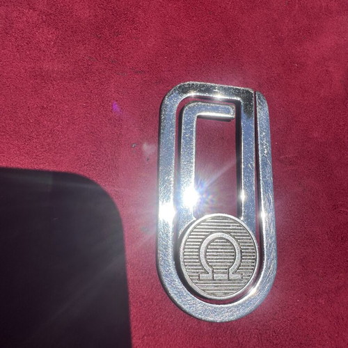 Salvatore Ferragamo Gancini vintage money clip used, silver
