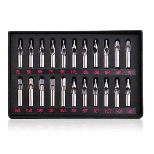 Set of 22 Professional Tattoo Tips Stainless Surgical Steel 304