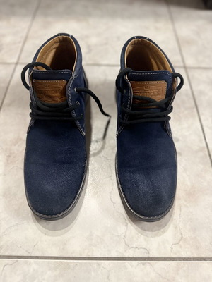 Raymont suede ankle boots used, blue, size 43