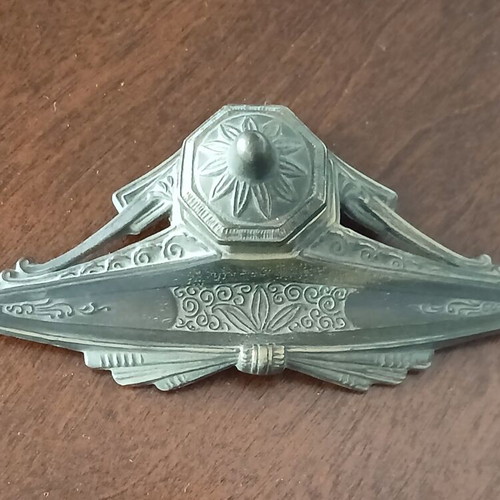 Brass inkwell with porcelain container, like new